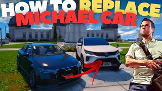 How to replace Michael Car Permentlly with Fortuner 2024 GTA 5 MODS IN HINDI [upl. by Alvar]