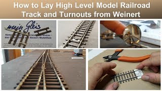 BBM1930s How to Lay High Level Model Railroad Track and Turnouts Weinert quotMein Gleisquot [upl. by Ancilin306]