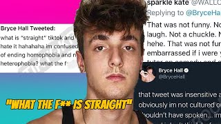 Bryce Hall JOKES about STRAIGHT TIKTOK tries to APOLOGIZE after Fans UPSET [upl. by Avin]