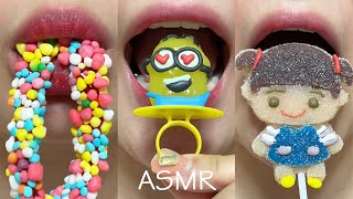 asmr MINIONS CANDY MARSHMALLOW JELLY eating sounds [upl. by Cheshire252]