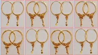 👌gold earring Bali weight with price 2024 lightweight earrings design deli wear gold earring [upl. by Aititel759]