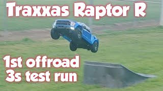 Traxxas Raptor R 3s VXL 3s Offroad Run [upl. by Ativel518]