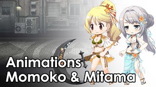 Momoko amp Mitama Mermaid ver  Battle Animations [upl. by Eilsil]