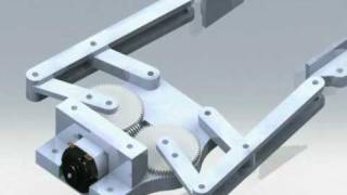 4 Bar Linkage End Effector Robot Gripper Animation [upl. by Chapell]