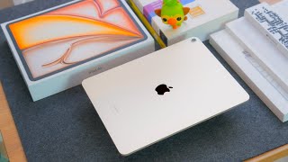 M2 iPad Air 13quot UNBOXING in Starlight ✨ GET THIS ONE [upl. by Ridglea]