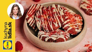 Red velvet cookies s bielou čokoládou 🍪  Veronika Bušová  Kuchyňa Lidla [upl. by Madancy852]