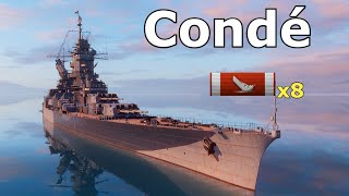 World of WarShips Condé  8 Kills 421K Damage [upl. by Ahsela256]