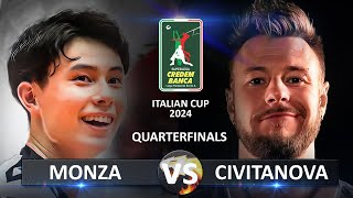 Quarter Finals Monza vs Civitanova  Volleyball SuperLega Coppa Italia 2024 [upl. by Jean-Claude900]