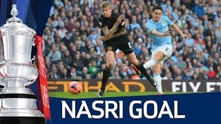 SAMIR NASRI GOAL Manchester City vs Wigan Athletic 12 FA Cup Sixth Round HD [upl. by Olnton]