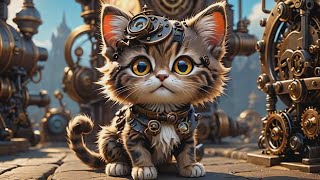 4K Steampunk Kitten [upl. by Cut176]