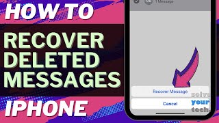 iOS 17 How to Recover Deleted Messages on iPhone [upl. by Evangelin834]