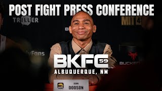 BKFC 59 Dodson vs Aguero Post Event Press Conference [upl. by Magdalena]