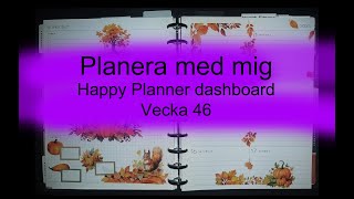 Planera med mig Happy Planner dashboard vecka 46 [upl. by Alaik113]