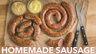 Dinner How To Make Homemade Sausage Kielbasa  Natashas Kitchen [upl. by Oleg]