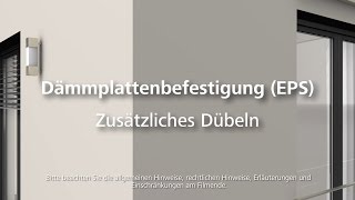 Dämmung EPS dübeln  Wärmedämmung  WDVS  FassadendämmungVerarbeitung [upl. by Eidak571]