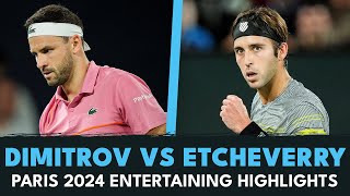 Grigor Dimitrov amp Tomas Martin Etcheverry Entertaining Match 💪  Paris 2024 Highlights [upl. by Medin]