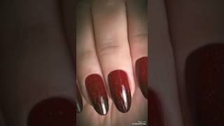 Decoração de Unhas com Degrade com Esmalte preto e vermelho com esponja 💅✨️ unhas unhas [upl. by Alexine]