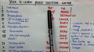 Trickmnemonic to learn blood clotting factors in HINDIENGLISH  bloodclottingfactors [upl. by Anwahsad802]