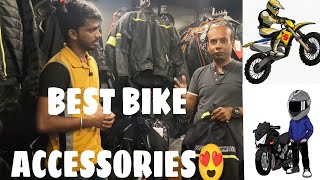 best bike accessories store in bangalore riding jackets and accessories [upl. by Farley]