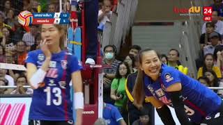 Highlight Amporn Hyapha Khon Kaen star vs Nakhon Ratchasima The Mall VC CP volleyball thailandleague [upl. by Fredela31]