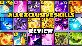 All Exclusive Skills Review in Dynamons World  19 exclusive skills in dynamons world [upl. by Lona257]