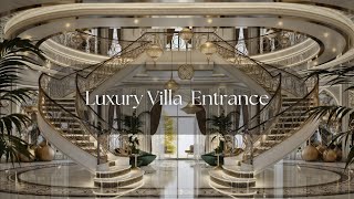 Luxury Villa Entrance and Staircase Design  Opulent Dubai Home [upl. by Eisteb]