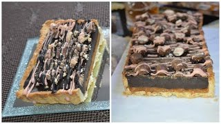 tarte au chocolat réussie أحسن و أسهل طورطة بالشكلاط و الكراميل [upl. by Hcirteid]