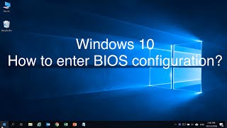 Windows 10  How to Enter BIOS Configuration  ASUS SUPPORT [upl. by Fonz]