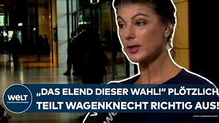 SAHRA WAGENKNECHT quotDas Elend dieser Wahl ist quot Plötzlich wird die BSWChefin sehr deutlich [upl. by Berthe968]