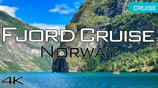 Geirangerfjord Cruise Hellesylt  Geiranger Norway 4k [upl. by Coral306]