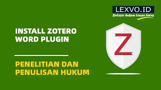 Cara Install Zotero Word Plugin [upl. by Sisto]