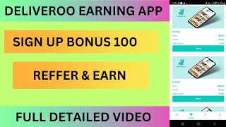 DELIVEROO EARNING APP  DELIVEROO APP SE KAISE PAISE KAMAYE  DELIVEROO PAYMENT PROOF [upl. by Iral61]