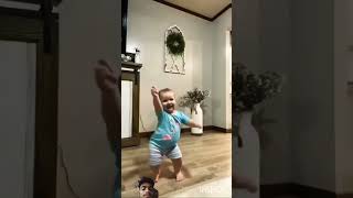 🥰🍼 baby dancingbaby cutebaby cute funny dance fun babylaughing cuteanimal monkey [upl. by Ennahtebazile]