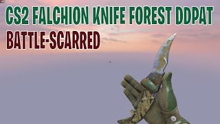 Falchion Knife Forest DDPAT BattleScarred  CS2 Skin Showcase 354 [upl. by Hpotsirhc389]