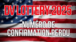 Dv lottery 2025  Comment Récupérer Son Numero De Confirmation [upl. by Kcid]