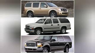 2005 Nissan Pathfinder vs Chevrolet Suburban vs Ford Excursion [upl. by Latashia]