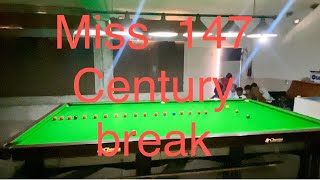 Snooker 147 Break miss nearly century [upl. by Katey]