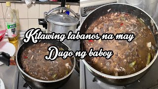 Kilawing labanos n may dugo  my gnito palang luto  first time Ku makatikim ng gnito guys [upl. by Brieta348]