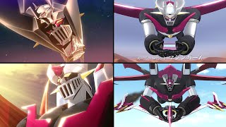 Grendizer U Mazinger Z amp X Comparison EP1 VS EP10 LaunchグレンダイザーU マジンガーZ マジンガーX 甲児 Koji 出撃 比較 [upl. by Faust]