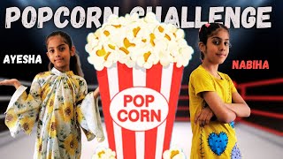 POPCORN CHALLENGE  POPCORN EATING COMPETITION  SISTERS DAILY VLOG [upl. by Eelasor121]