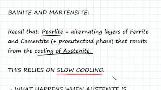 Pearlite Bainite and Martensite  Engineering Materials [upl. by Currier]