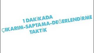 1 DK’DA “ÇıkarımSaptamaDeğerlendirme” [upl. by Bary121]