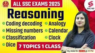 Reasoning for SSC Exams 2025  SSC Reasoning Important Topics  By Ritika Maam [upl. by Lednam927]