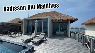 Radisson Blu Maldives Water Villa With Pool Oneshot Room Tour 2023 [upl. by Eelyrehc]