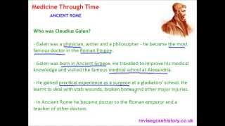 Medicine Through Time  Ancient Roman  The Work of Galen [upl. by Esirehs]