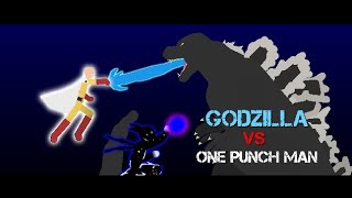 Godzilla vs One punch man sticknodes animation [upl. by Askari]