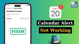 How To Fix Calendar Alerts Not Working on iPhone iOS 18  Apple Calendar Notifications Not Working [upl. by Keavy]