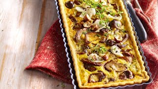 Recette  Tarte à la châtaigne et aux cèpes [upl. by Vijar315]