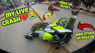 My Live Crash💔😭 Old Man Hitted by my bike😰 Whos Mistake😱 [upl. by Nnairda]