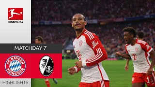 FC Bayern München  SC Freiburg 30  Highlights  Matchday 7 – Bundesliga 202223 [upl. by Yllah303]